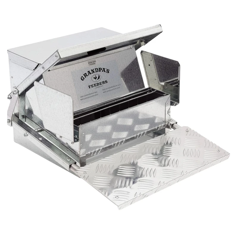 Grandpas Feeders Automatic Galvanized Steel Treadle Feeder