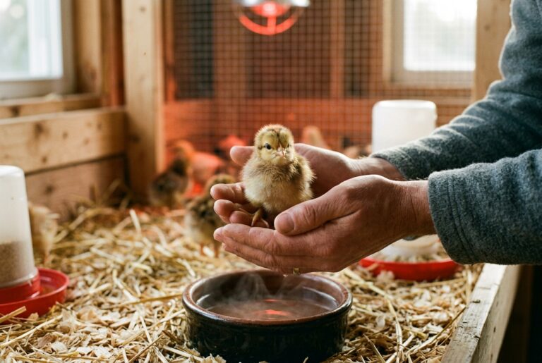 Chick Pasty Butt: Immediate Warm-Water Soak, Brooder Heat Adjustment, and Vent Care (Emergency Triage)