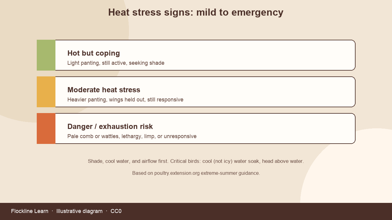 Heat stress severity ladder from coping to emergency
