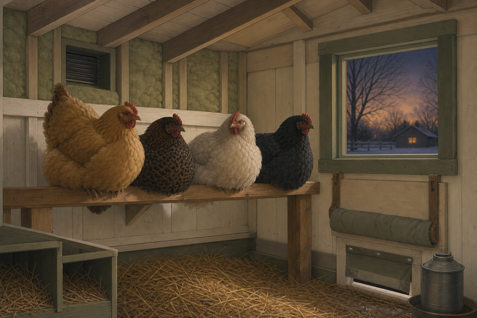 Illustration of cold tolerance modifiers for backyard chickens